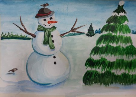 Детские рисунки на зимнюю тему