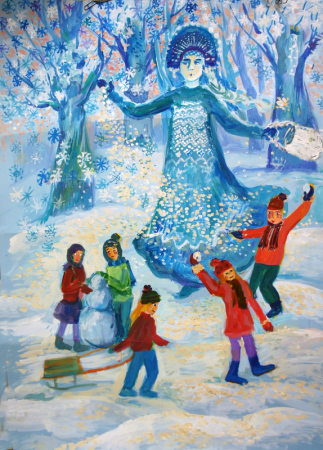 Зима рисунок