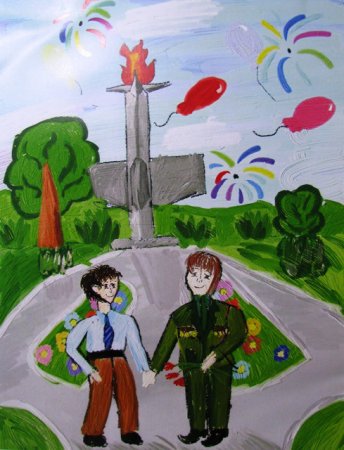 Обелиск Победы в Твери рисунок