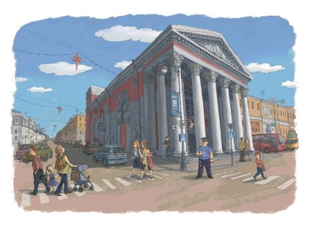 Река Волга рисунок