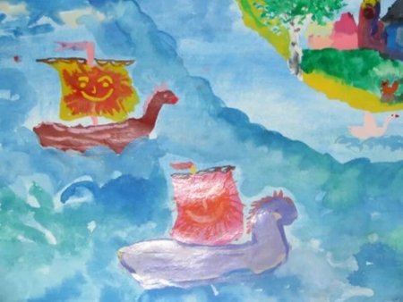 Рисование сказка о царе Султане в подготовительной группе