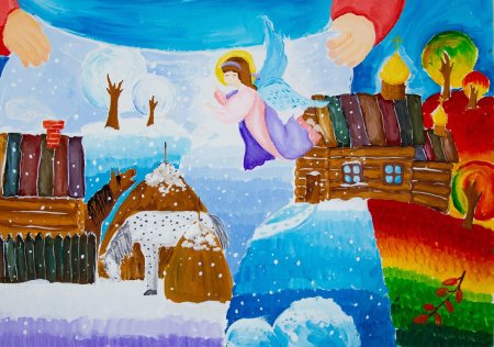 Рисунок на тему Рождество