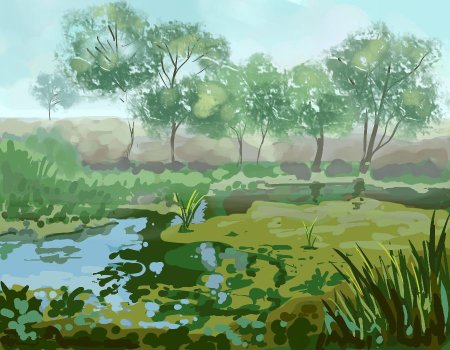Нарисовать болото