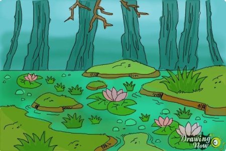 Пруд мультяшный