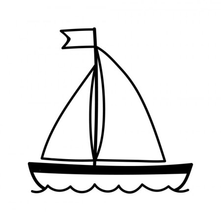 Лодка с веслами раскраска