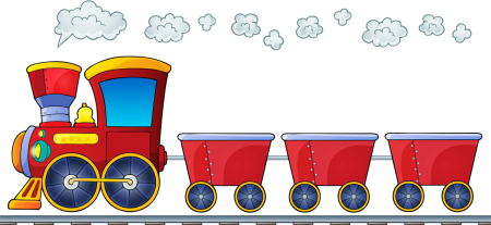 Паровозик с вагонами