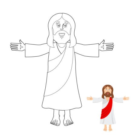 Рисунок Иисуса Христа для детей