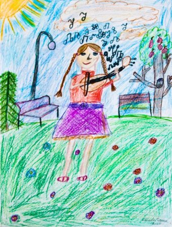 Арфа раскраска