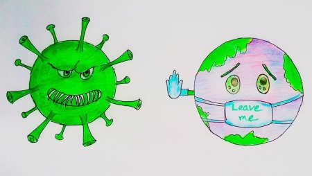 Рисунок вируса для срисовки