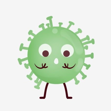 Вирус гриппа мультяшный