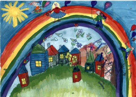 Мой город рисунки детей