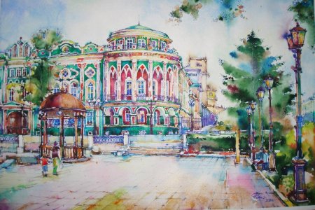 Плотинка Екатеринбург рисунок