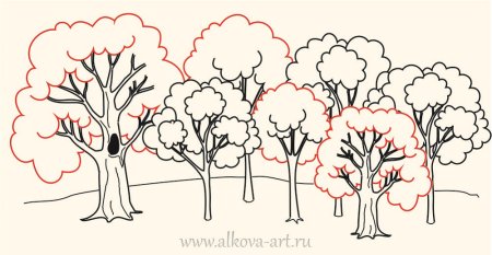 Дерево для срисовки