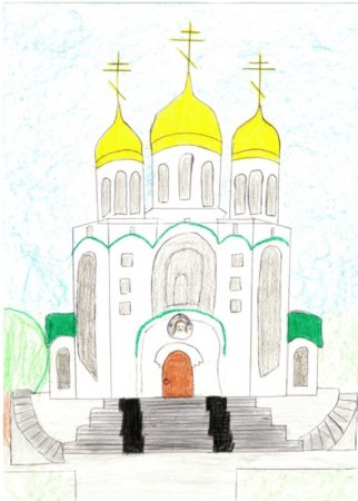 Церковь для срисовки легко