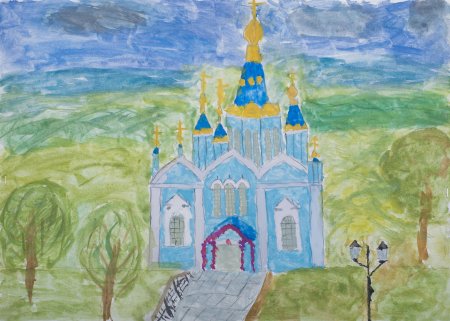Рисование церкви