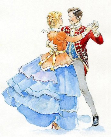 Танцы иллюстрация