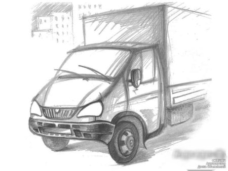 Газель карандашом сбоку