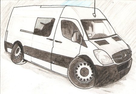 Рисунки авто Мерседес Спринтер