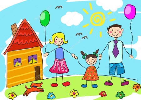 Рисовать дом и семью