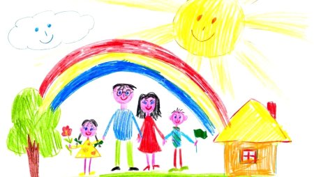 Рисунки на тему семья счастливая Планета