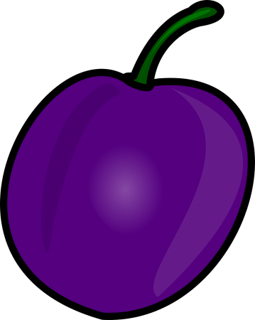 Слива нарисованная