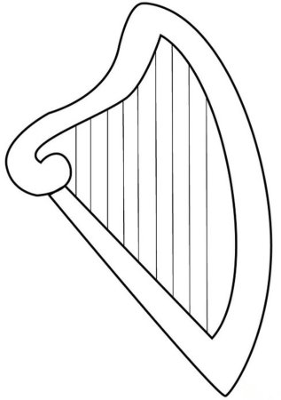 Раскраска гусли музыкальный инструмент для детей