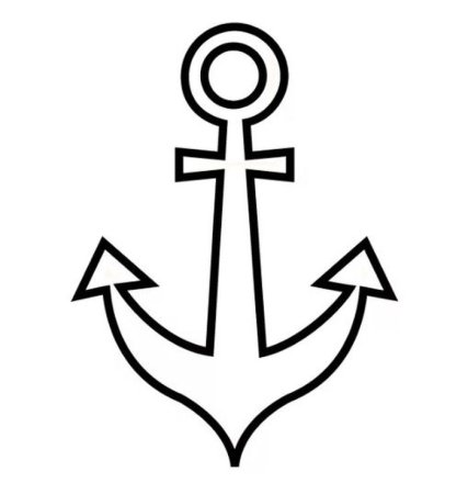 Трафарет якоря