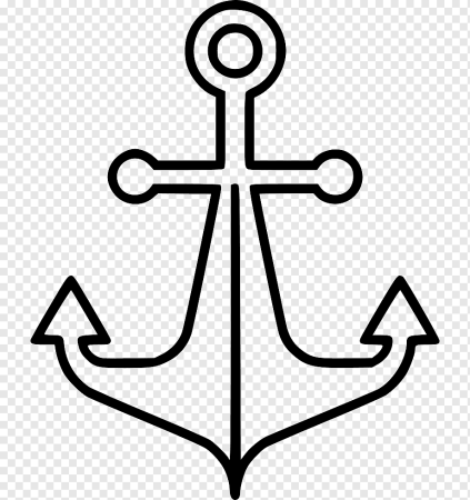 Якорь раскраска для детей