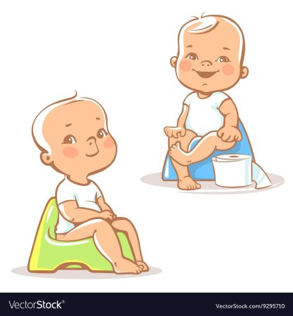 Дети на горшках мультяшные