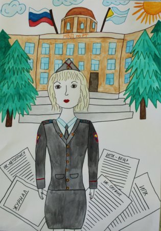 Рисование мама милиционер