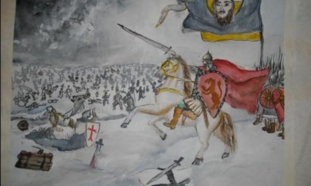 Битва Александра Невского Ледовое побоище рисунки