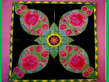 Рисование платок для мамы