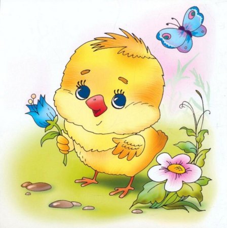 Цыпленок рисунок легкий