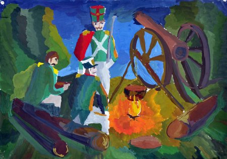 Иллюстрация к произведению Лермонтова Бородино