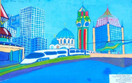 Город в будущем рисунок для детей