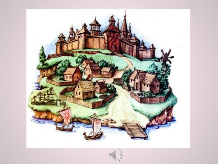 Древнерусский город рисунок