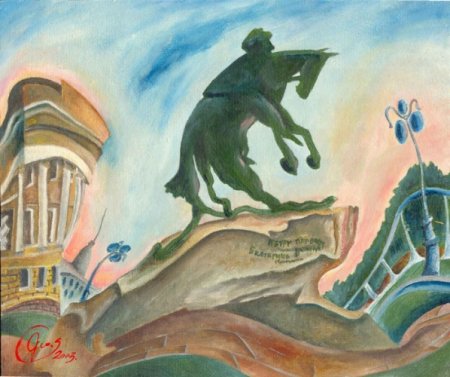 Медный всадник СПБ вектор