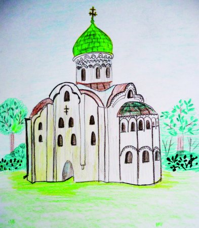 Собор Софии Полоцкой рисунок