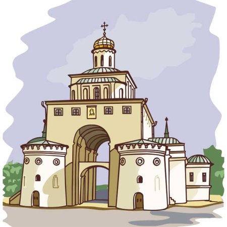Золотые ворота Владимир вектор