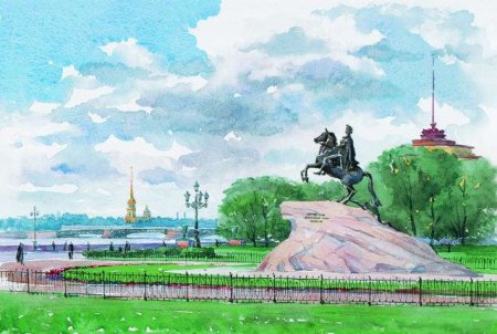 Памятник Петру 1 в Санкт-Петербурге медный всадник иконка