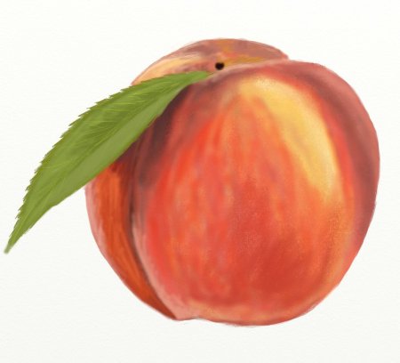 Персик рисунок
