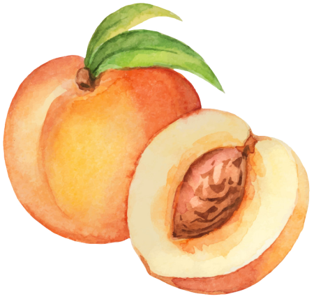 Персик мультяшный