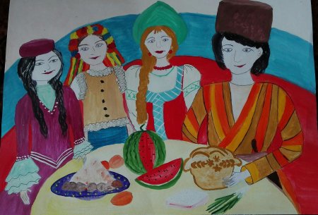 Рисунок на тему многонациональная Россия