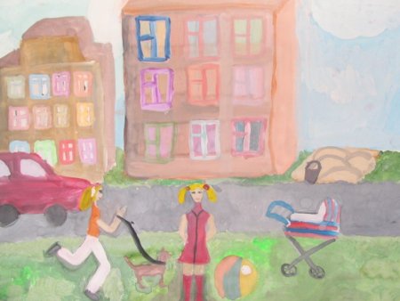 Рисование мой двор