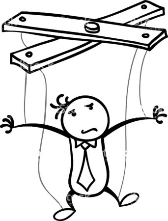 Марионетка раскраска