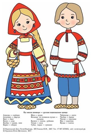 Русский народный костюм рисунок