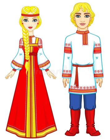 Нарисовать человека в русском народном костюме