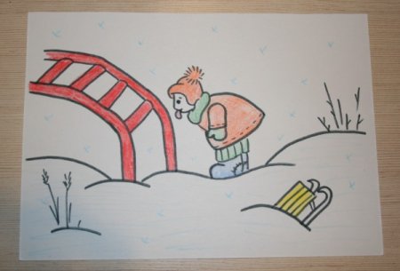 Рисование на тему безопасность зимой