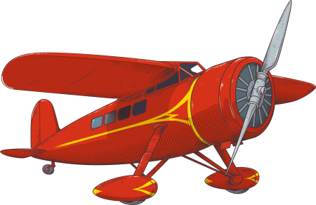 Самолет мультяшный