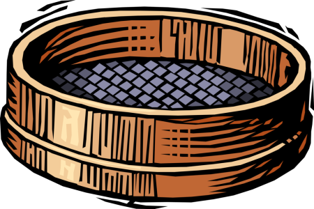 Сито на белом фоне